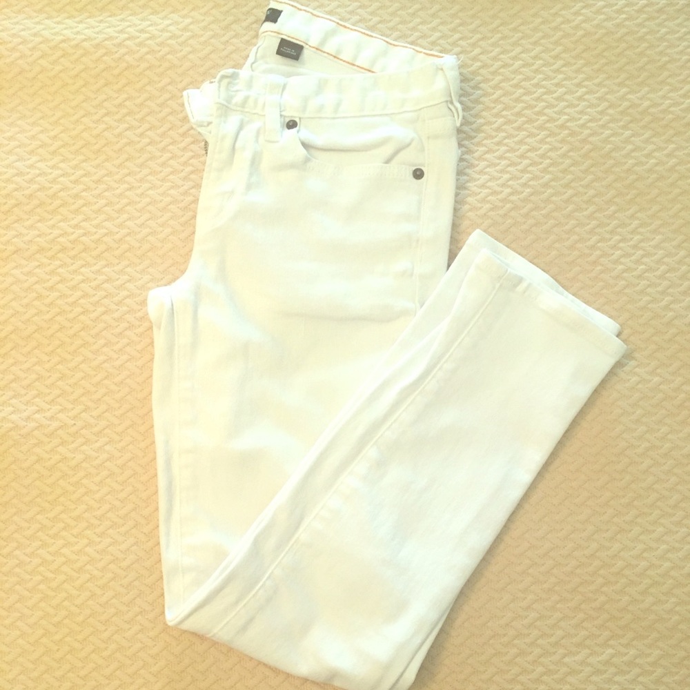 White J. Crew Toothpick style jeans